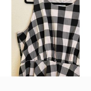 Lane Bryant Size 24 Black and White Plaid Dress WITH POCKETS